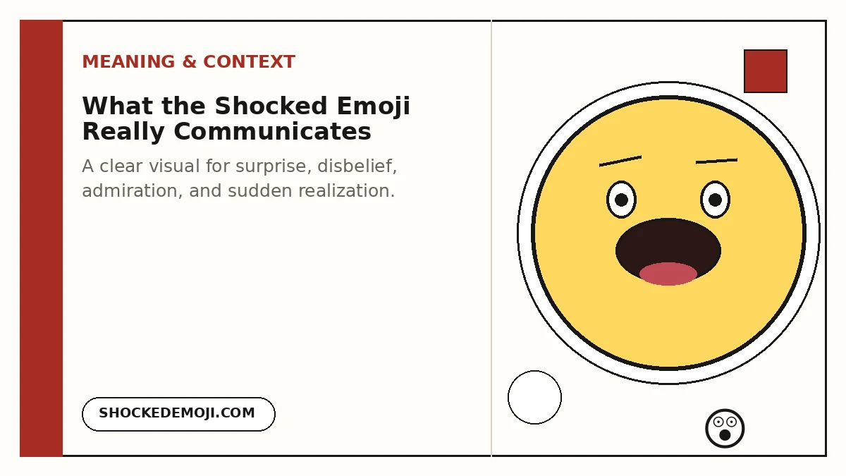 Shocked Emoji meaning and interpretation visual